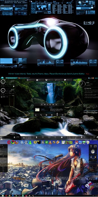 примеры оформлений Rainmeter